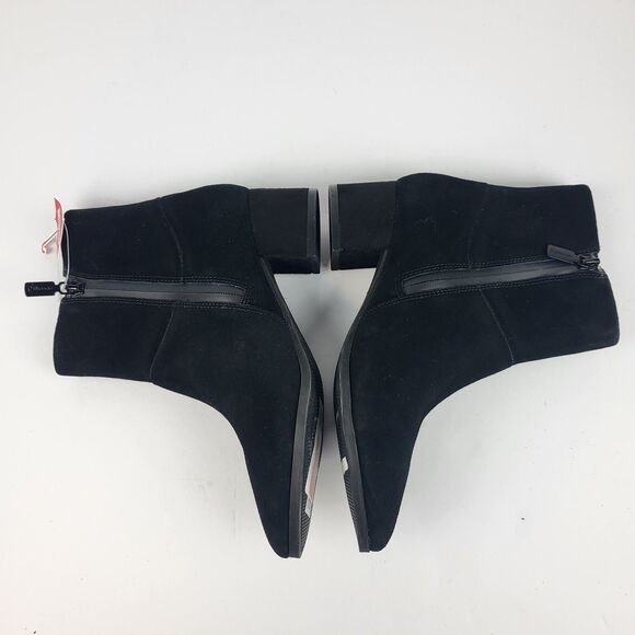 Blondo Amy Waterproof Black Suede Ankle Boots Block Heel Zip Up Size 6M - Picture 8 of 11